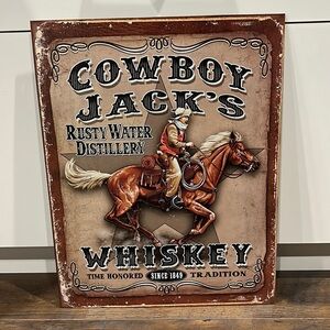 Cowboy Jacks Distillery metal poster